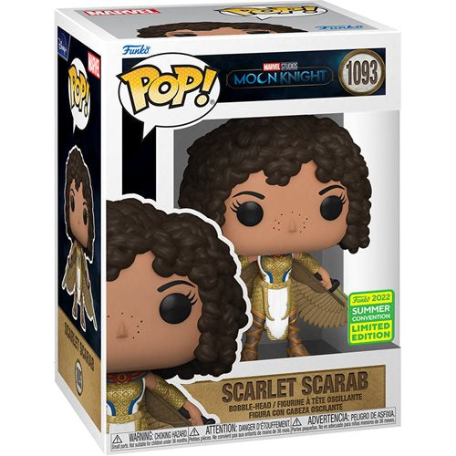 Funko Pop! Marvel Moon Kight : Scarlet Scarab 1093 Funko 2022 Summer Convention Exclusive + Pop Protector