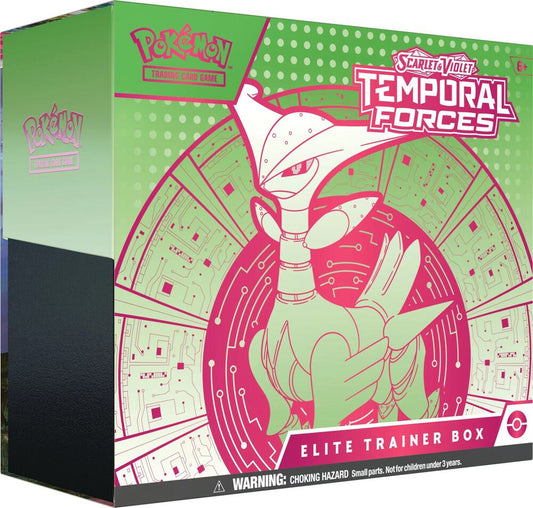 Pokemon TCG! Temporal Forces Elite Trainer Box [Iron Leaves ex] - SV05: Temporal Forces (TEF)