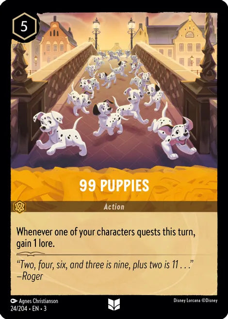 24	99 Puppies Disney Lorcana Into the Inklands Uncommon