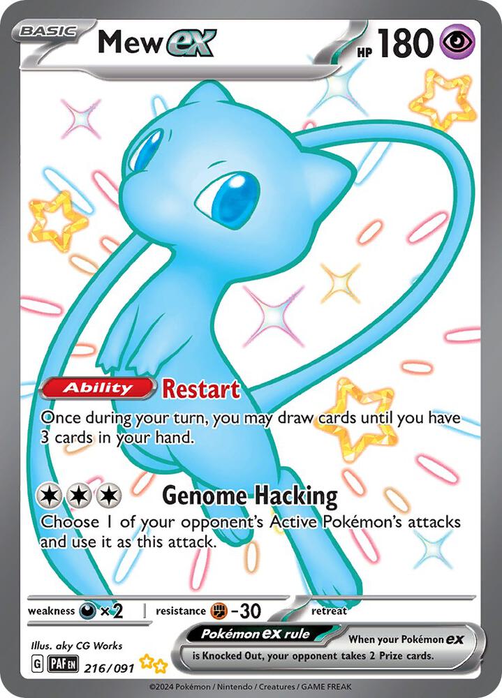 Pokemon TCG! Mew ex - 216/091 - SV: Paldean Fates (PAF)