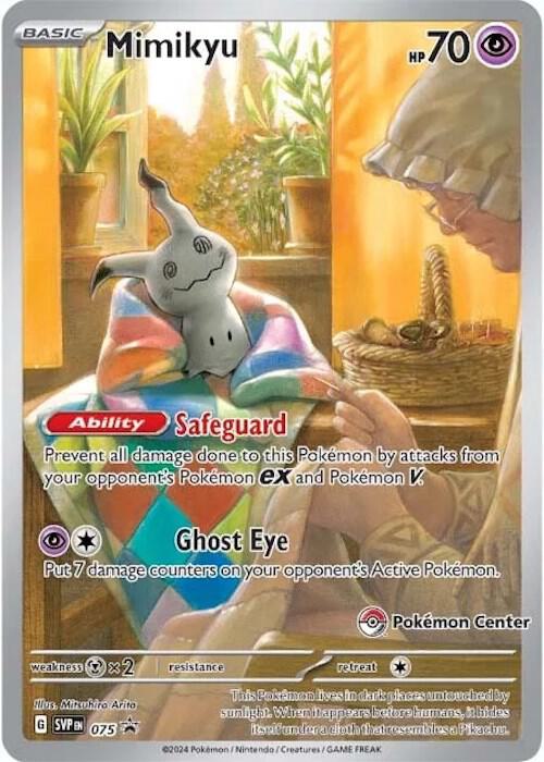 Pokemon TCG! Mimikyu - 075 (Pokemon Center Exclusive) - SV: Scarlet & Violet Promo Cards (SVP)