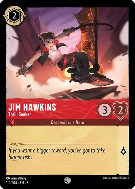 110 Jim Hawkins - Thrill Seeker Into the Inklands Common  TCG CARD