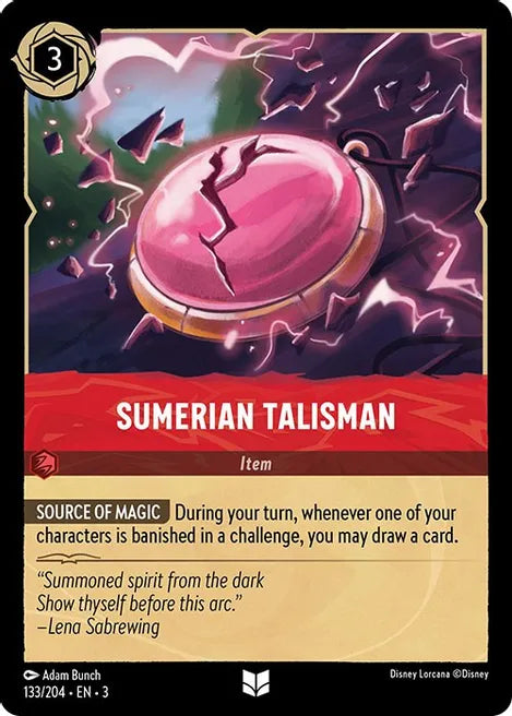 133	Sumerian Talisman	Disney Lorcana Into the Inklands Uncommon