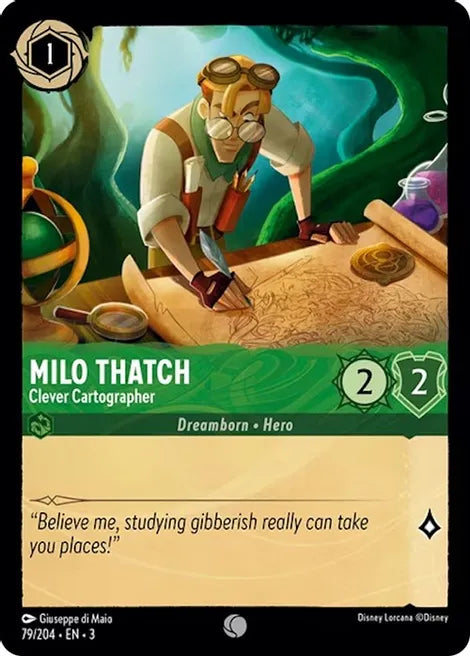 79	Milo Thatch - Clever Cartographer Disney Lorcana Into the Inklands Common