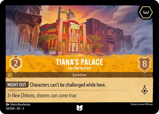 34 Tiana's Palace - Jazz Restaurant Disney Lorcana Into the Inklands Uncommon TCG CARD