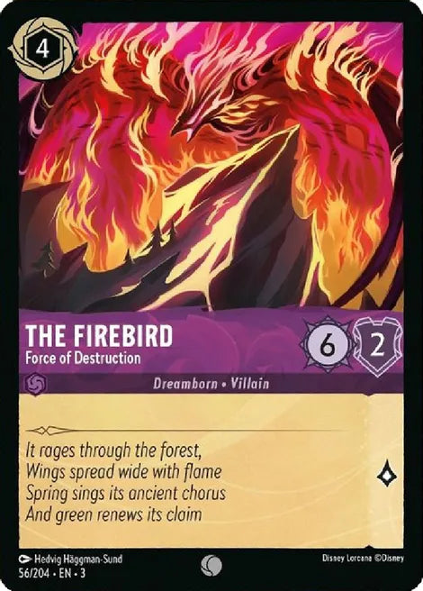 56 The Firebird - Force of Destruction Disney Lorcana Into the Inklands Common