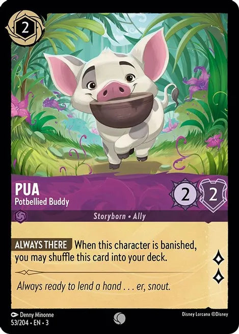 53 Pua - Potbellied Buddy Disney Lorcana Into the Inklands Common TCG CARD