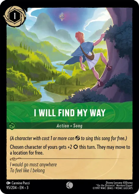 95 I Will Find My Way Disney Lorcana Into the Inklands Common TCG CARD