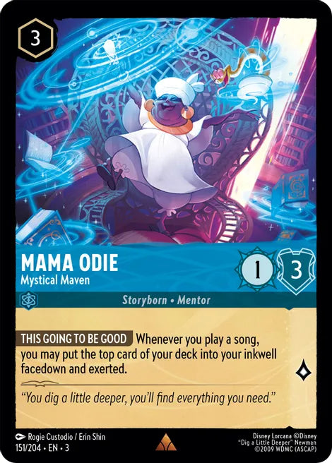 151 Mama Odie - Mystical Maven Disney Lorcana Into the Inklands RARE TCG CARD