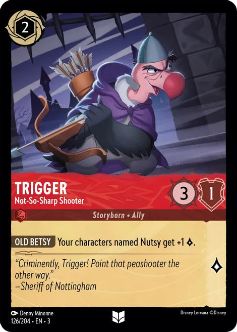 126 Trigger - Not-So-Sharp Shooter Disney Lorcana Into the Inklands Uncommon TCG CARD
