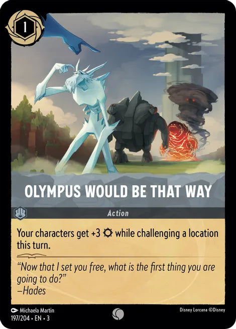 197 Olympus Would Be That Way Disney Lorcana Into the Inklands Common TCG CARD