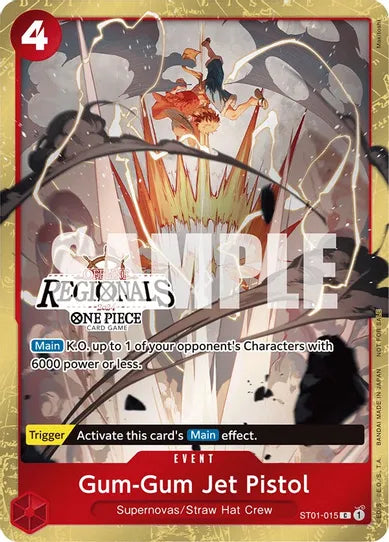 One Piece TCG! Gum-Gum Jet Pistol (Offline Regional 2024) [Participant] - One Piece Promotion Cards (OP-PR)