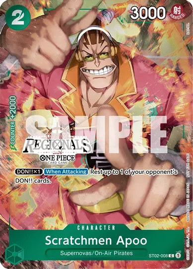One Piece TCG! Scratchmen Apoo (Offline Regional 2024) [Participant] - One Piece Promotion Cards (OP-PR)