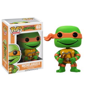 Funko Pop! Teenage Mutant Ninja Turtles - Michelangelo 62 Figure + Pop Protector (VAULTED)