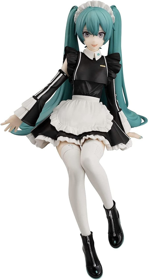 Hatsune Miku Noodle Stopper Statue Figure Sporty Maid Ver Vocaloid Authentic FuRyu *New In Box*