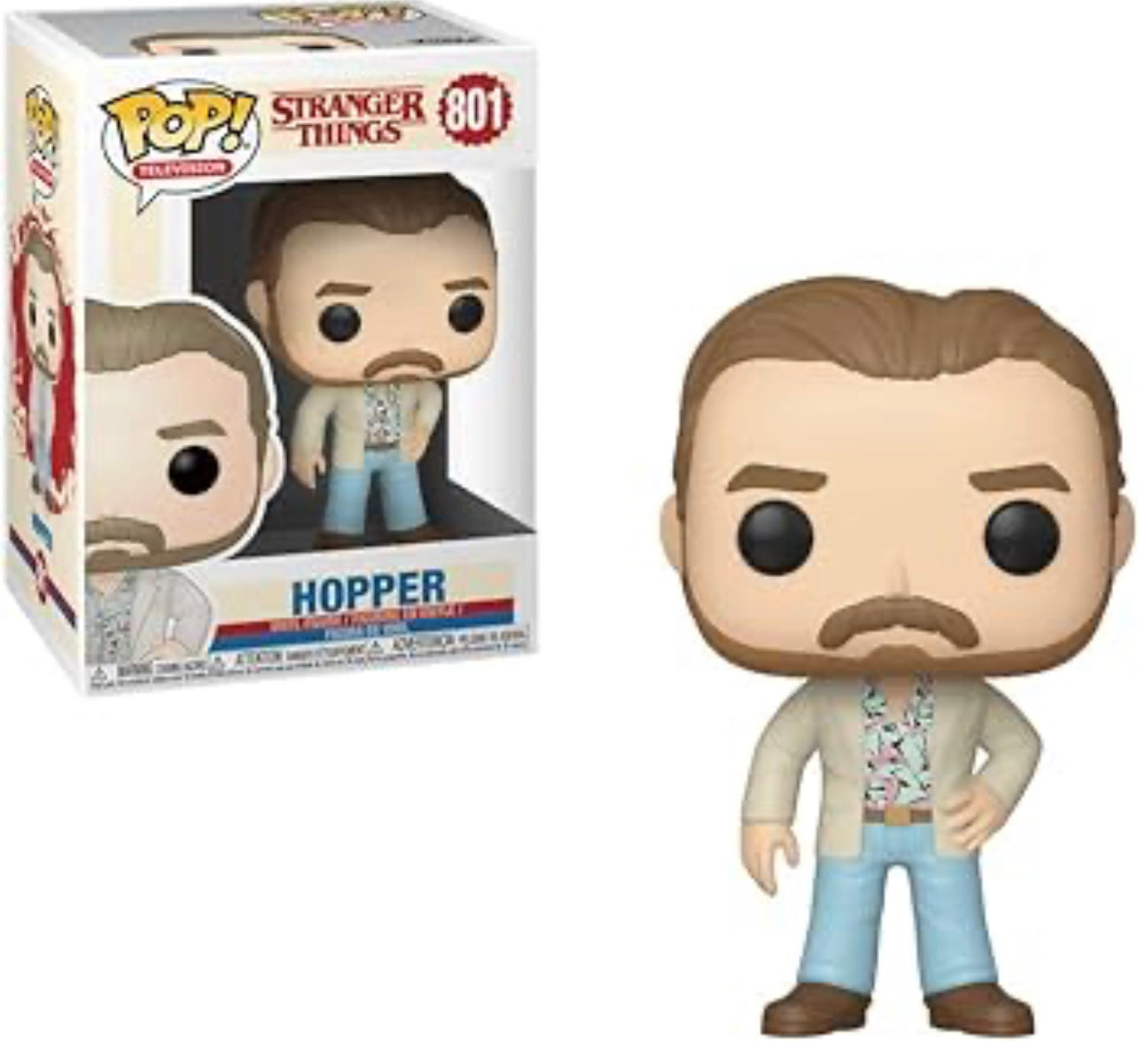 Funko Pop! Netflix Stranger Things Hopper 801 + Free Protector