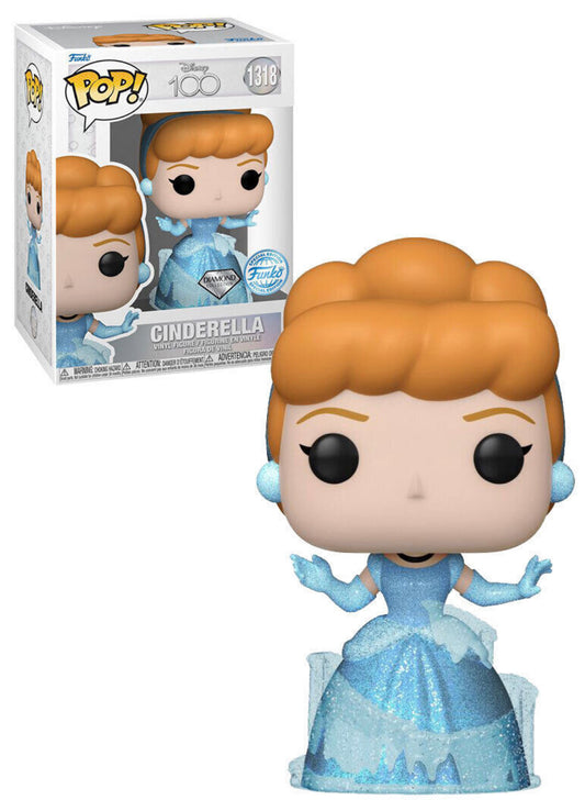 Funko Pop! Disney 100 Cinderella 1318 Diamond Funko Special Edition + Free Protector
