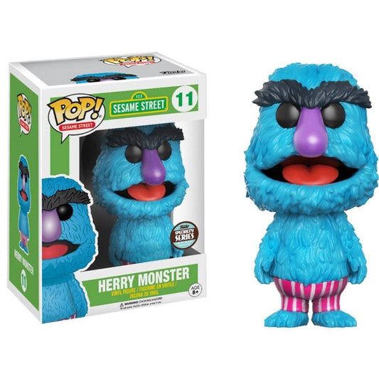 Funko Pop! 123 Sesame Street - Herry Monster 11 Funko Specialty Series (VAULTED) + Free Protector