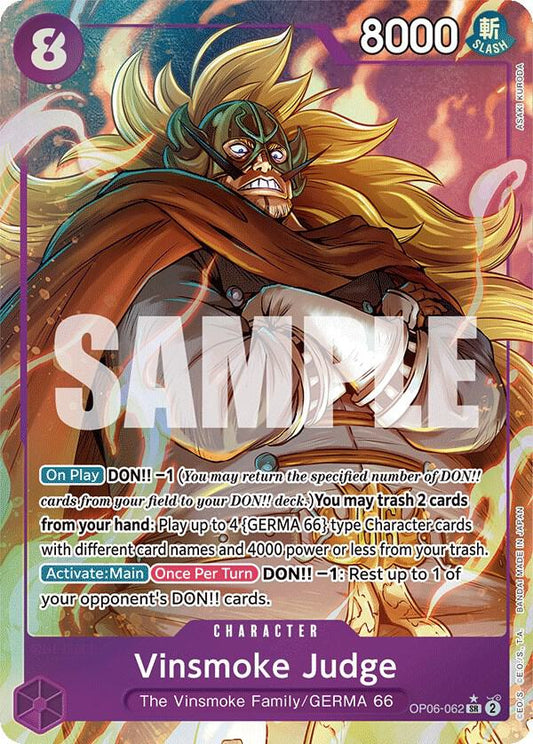 One Piece TCG! Vinsmoke Judge (Alternate Art) - Wings of the Captain (OP06)