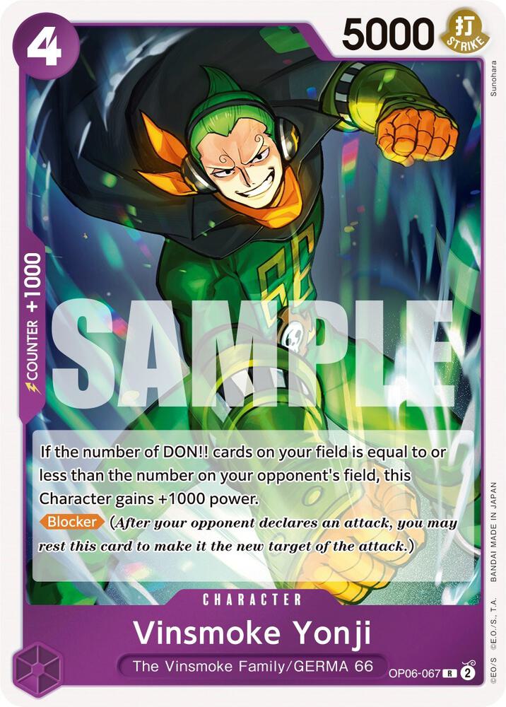 One Piece TCG - Vinsmoke Yonji (067) - Wings of the Captain (OP06)