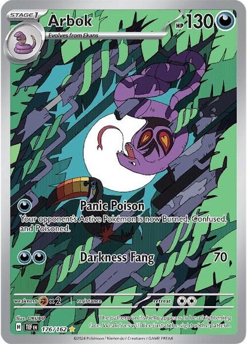 Pokemon TCG! Arbok - 176/162 - SV05: Temporal Forces (TEF)