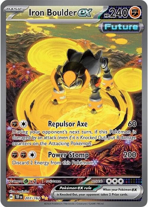 Pokemon TCG! Iron Boulder ex - 207/162 - SV05: Temporal Forces (TEF)