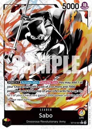 One Piece TCG! Sabo (001) (Parallel) - Ultra Deck: The Three Brothers (ST-13)