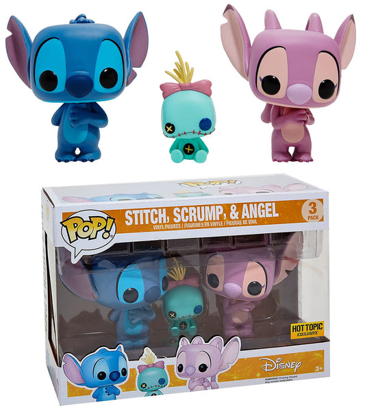 Funko Pop! Disney Lilo & Stitch - Stitch, Scrump, & Angel Hot Topic Exclusive 3 Pack (Box / shelf wear)
