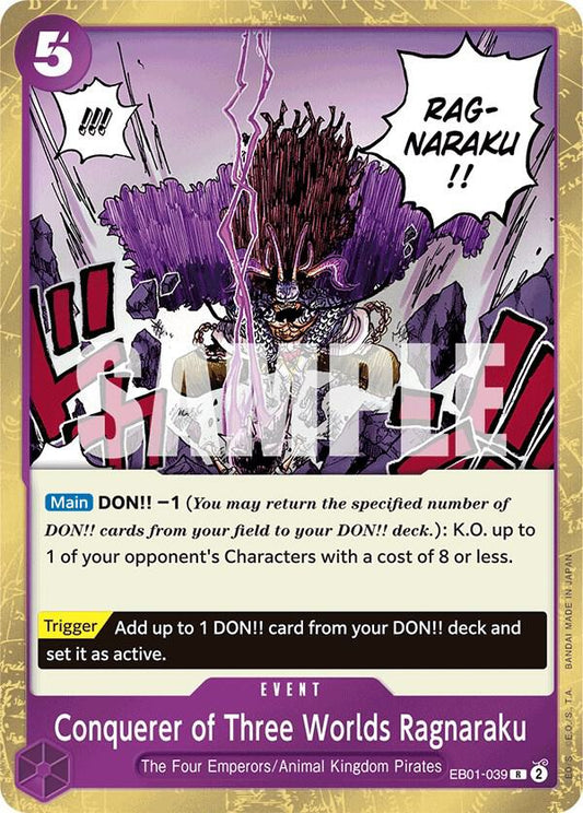 One Piece TCG - Conquerer of Three Worlds Ragnaraku - Extra Booster: Memorial Collection (EB-01)