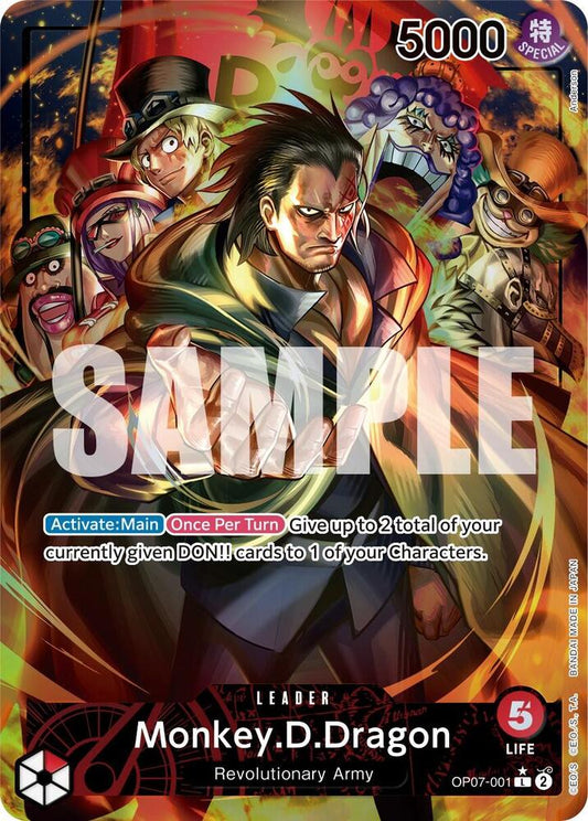 One Piece TCG! Monkey.D.Dragon (001) (Parallel) - 500 Years in the Future (OP07)