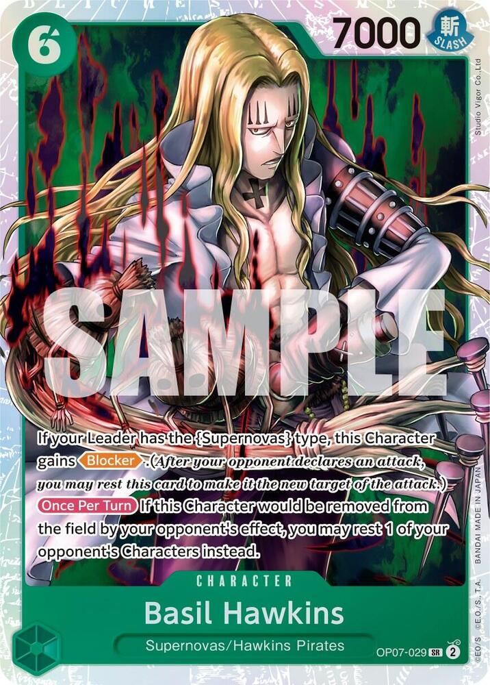 One Piece TCG! Basil Hawkins - 500 Years in the Future (OP07)