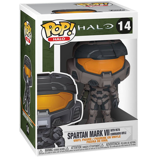 Funko Pop! Halo : Spartan Mark VII with VK78 Commando Rifle 14 + Pop Protector