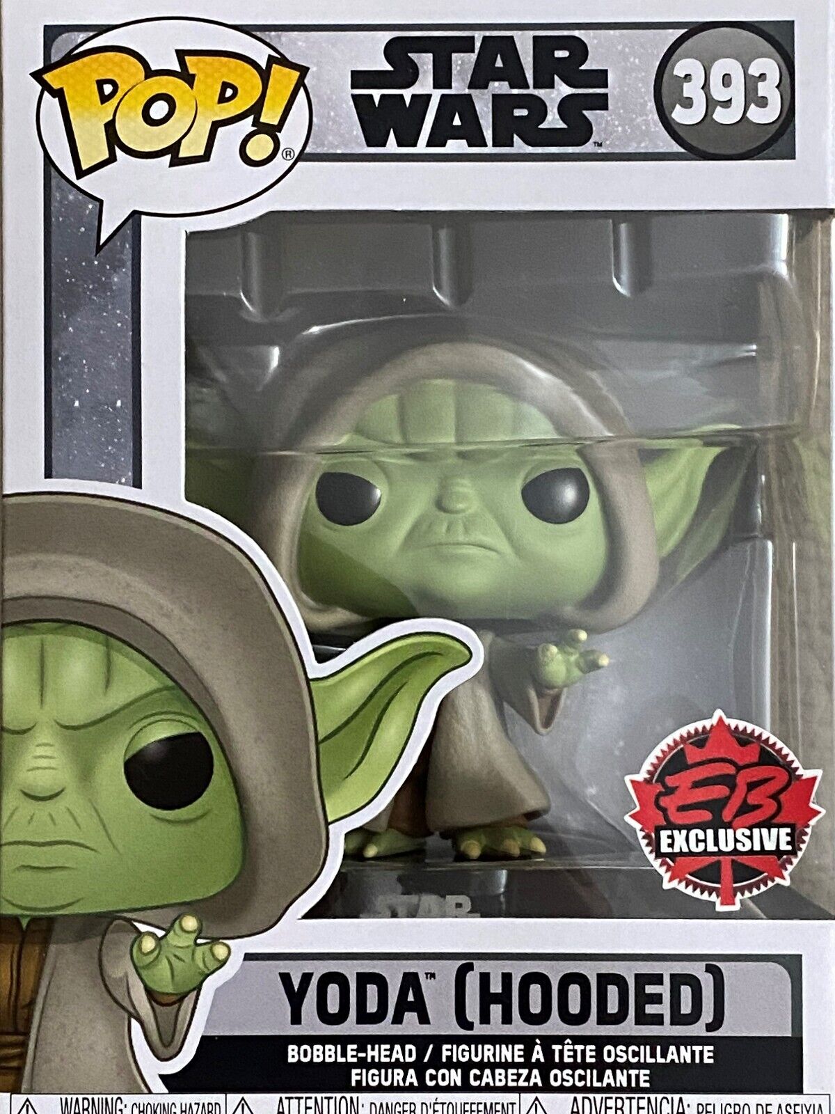 Funko Pop! Star Wars Yoda (Hooded) 393 EB Exclusive + Free Protector