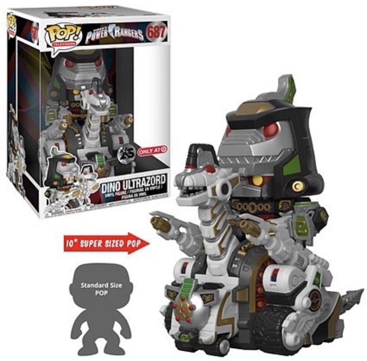Funko Pop! Saban’s Power Rangers - 10-Inch Dino Ultrazord 687 Figure 25 Years Target Exclusive (VAULTED) (window blemish)