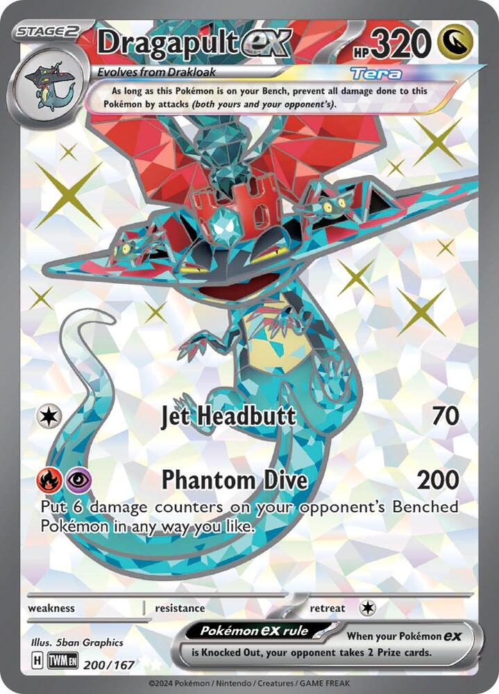 Pokemon TCG! Dragapult ex - 200/167 - SV06: Twilight Masquerade (TWM)