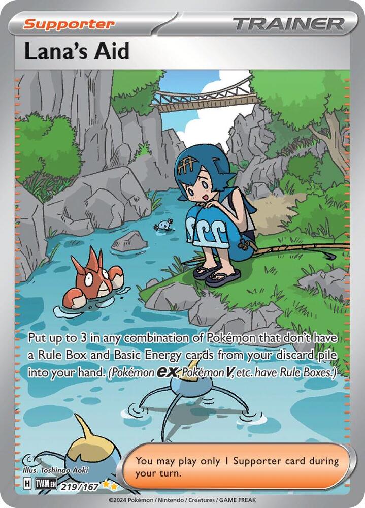 Pokemon TCG! Lana's Aid - 219/167 - SV06: Twilight Masquerade (TWM)