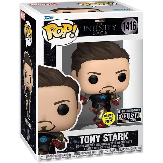 Funko Pop! Marvel Studios Infinity Saga - Tony Stark 1416 Glows in the Dark EE Exclusive + Free Protector