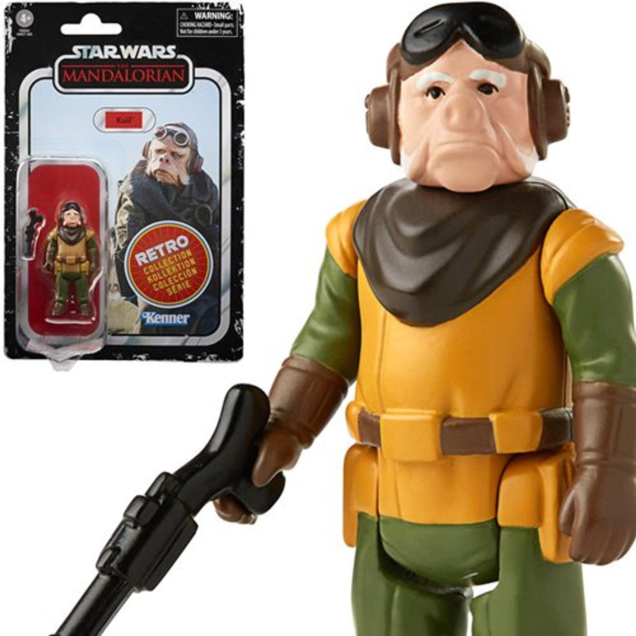 Star Wars: The Mandalorian - The Vintage Retro Collection Kuiil 3.75-Inch Collectible Action Figure