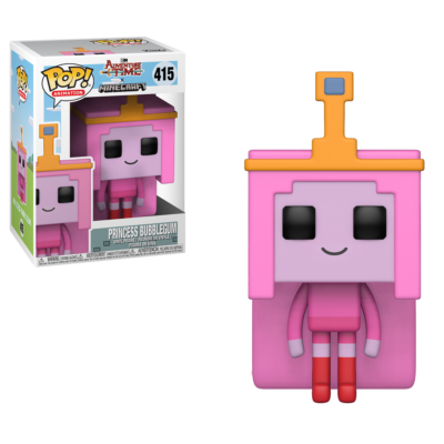 Funko Pop! Adventure Time X Minecraft : Princess Bubblegum 415 Figure + Pop Protector