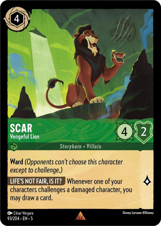 Disney Lorcana - Scar - Vengeful Lion - Shimmering Skies (5)