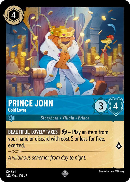 Disney Lorcana - Prince John - Gold Lover - Shimmering Skies (5)