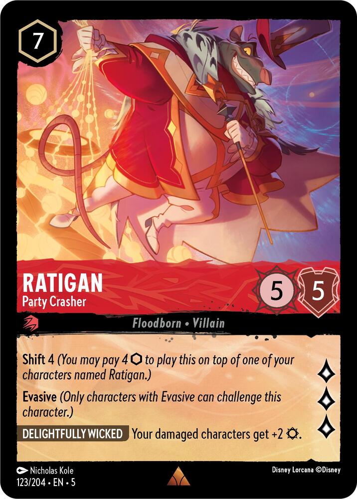 Disney Lorcana - Ratigan - Party Crasher - Shimmering Skies (5)