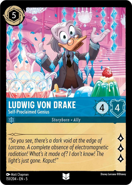 Disney Lorcana - Ludwig Von Drake - Self-Proclaimed Genius - Shimmering Skies (5)