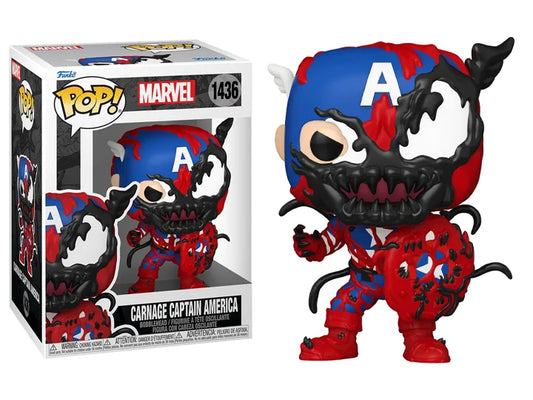 Funko Pop! Marvel Carnage Captain America 1436 + Free Protector