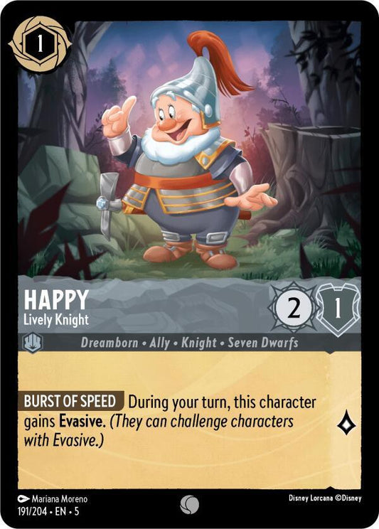 Disney Lorcana - Happy - Lively Knight - Shimmering Skies (5)