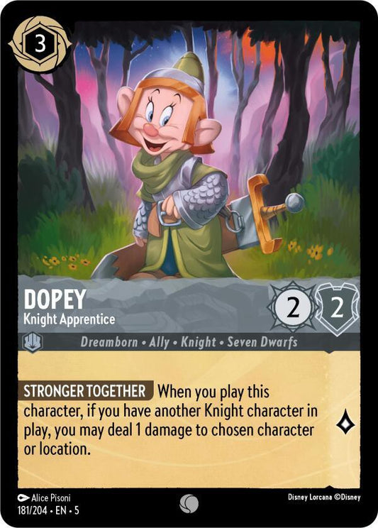 Disney Lorcana - Dopey - Knight Apprentice - Shimmering Skies (5)