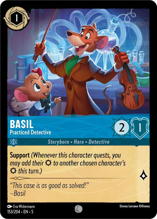 Disney Lorcana - Basil - Practiced Detective - Shimmering Skies (5)