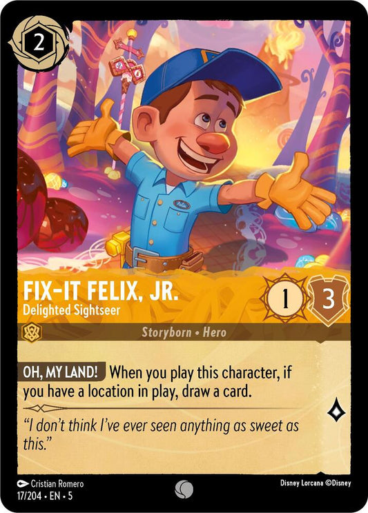 Disney Lorcana - Fix-It Felix, Jr. - Delighted Sightseer - Shimmering Skies (5)