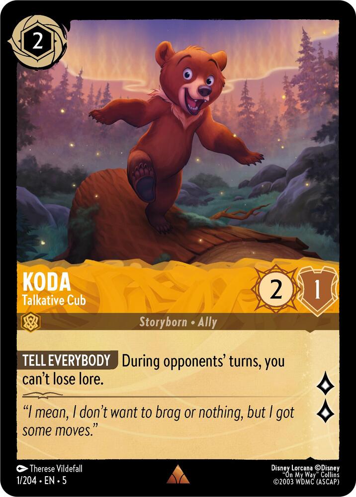 Disney Lorcana - Koda - Talkative Cub - Shimmering Skies (5)