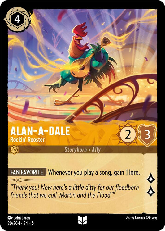 Disney Lorcana - Alan-A-Dale - Rockin' Rooster - Shimmering Skies (5)